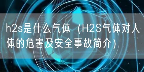  h2s是什么气体（H2S气体对人体的危害及安全事故简介）