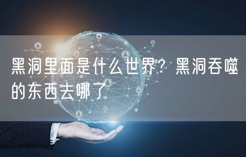  黑洞里面是什么世界？黑洞吞噬的东西去哪了