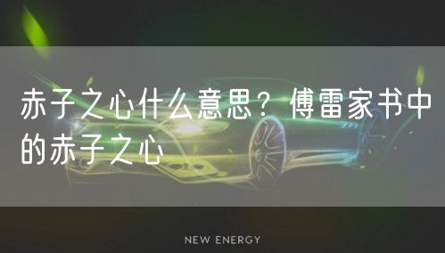  赤子之心什么意思？傅雷家书中的赤子之心