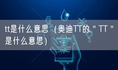  tt是什么意思（奥迪TT的＂TT＂是什么意思）