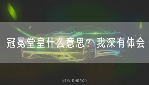  冠冕堂皇什么意思？我深有体会