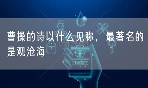  曹操的诗以什么见称，最著名的是观沧海