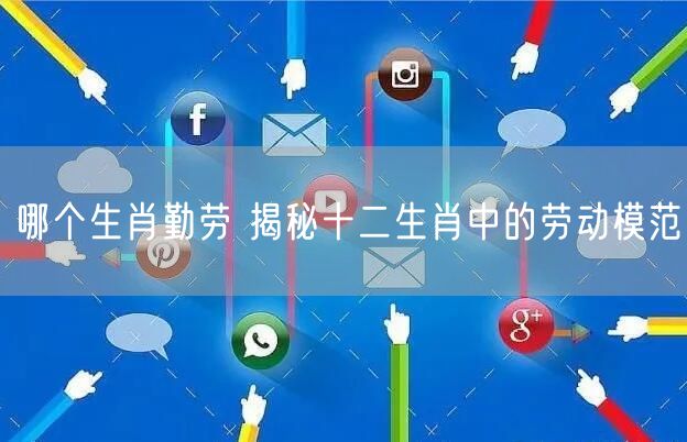哪个生肖勤劳 揭秘十二生肖中的劳动模范