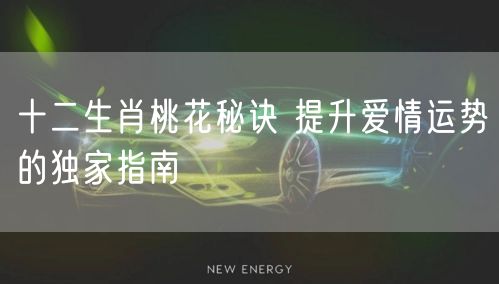 十二生肖桃花秘诀 提升爱情运势的独家指南