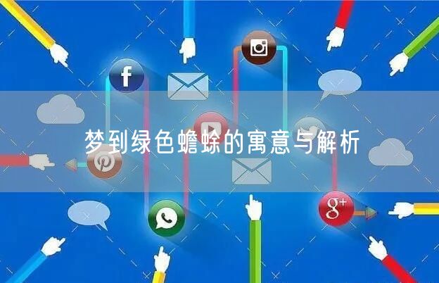 梦到绿色蟾蜍的寓意与解析